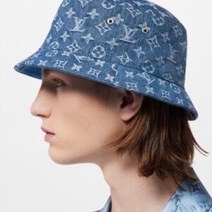 LOUIS VUITTON Monogram Denim Bucket Hat